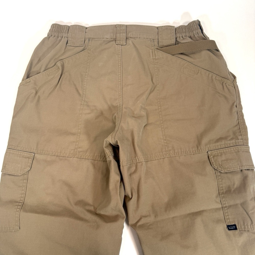 5.11 Tactical Series Mens Cargo Pants 38x30 Khaki Tan Cotton Canvas Work Trouser - Picture 7 of 11